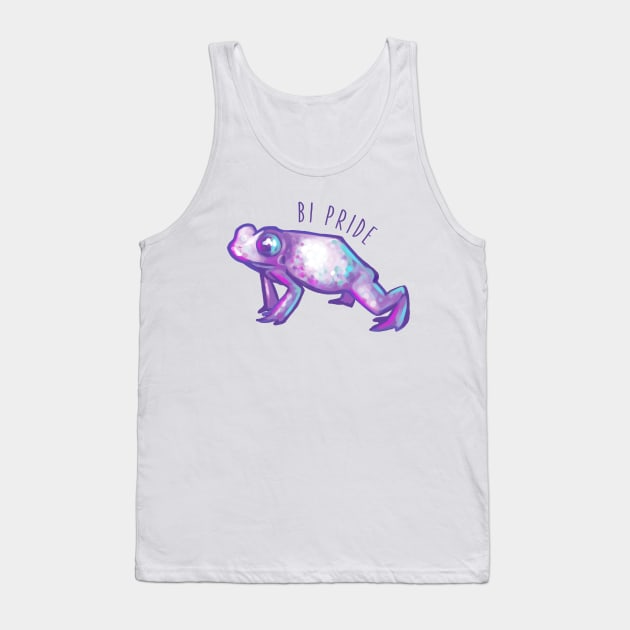 Pastel Bi Pride Frog Tank Top by hollowedskin